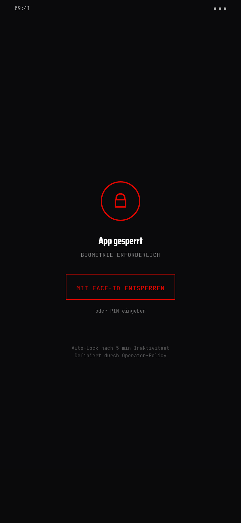 App-Lock · Biometrie